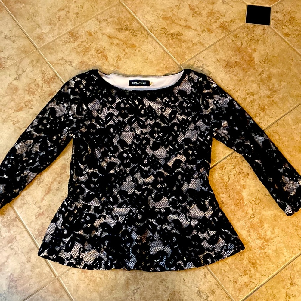 Black lace quarter sleeve. IVANKA TRUMP